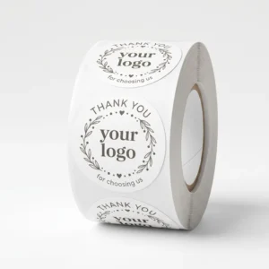 UV-Resistant Waterproof Adhesive Roll Custom Logo Thank You Sticker Envelope Gift Packaging Label Sealing Promotion