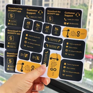 UV-Resistant Waterproof White Vinyl PVC Self-Adhesive Die-Cut Custom Logo Stickers