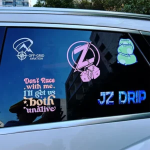 UV-Resistant Weatherproof Die-Cut Logo 3D Transfer Stickers Bumper Windshield Outdoor Vinyl Car Window Decal Custom Car Stickers