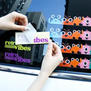 UV-Resistant Weatherproof Letter Banner Windshield PVC Vinyl Die-Cut Car Window Transfer Decals
