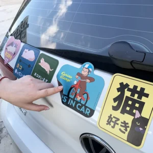 UV-Resistant Weatherproof Thick Reusable Die-Cut Bumper Car Magnets with Custom Logo