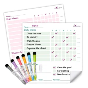 Uni Felt Removable Reusable Magnetic Dry Erase Weekly Planner Foldable Whiteboard Calendar Schedule Board for Home
