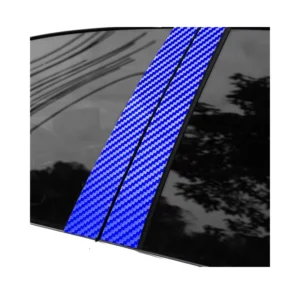 Universal 5D Carbon Fiber Car B Pillar Auto Window Logo Badge Fashion PVC Stickers Customizable Waterproof Eco friendly OEM
