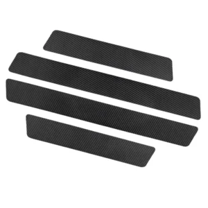 Universal 60cm X 40cm PU Leather Carbon Fiber Car Door Sill Scuff Decal Film Anti-Scratch