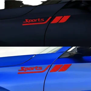 Universal Sports Racing Line Car Stickers, Red PET Self-Adhesive Reusable Waterproof Body Decals