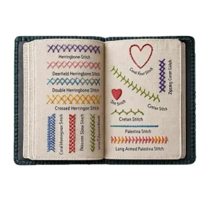 Upgraded Embroidery Stitch Book Complete Kit for Beginners Includes Embroidery Hoop 86 Tools 65 Water Soluble Patterns