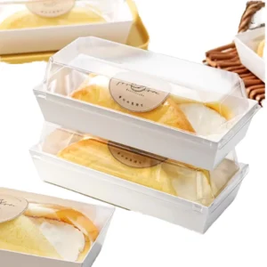 Vacuum Forming Eco Friendly PET Transparent Unique Shape Cake Egg Tart Sandwich Dessert Food Container