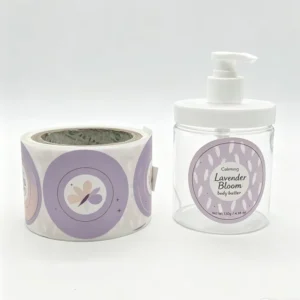 Valentine’s Day Waterproof Adhesive Vinyl Stickers for Gift Box Packaging, Round Custom Logo Printed Roll