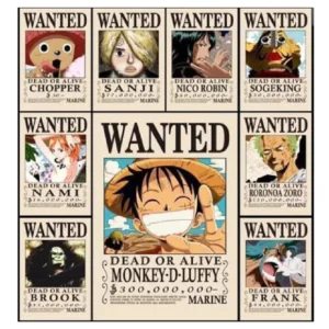 Various Styles One Piece Wanted Posters of Luffy & Nami 42x29cm Anime Cosplay Wall Art for Kids’ Rooms