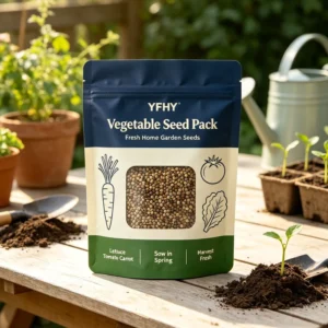 Vegetable Seeds Pack Home Garden Lettuce Tomato Carrot Mixed Seeds Moisture-Proof Resealable Stand-Up Pouch