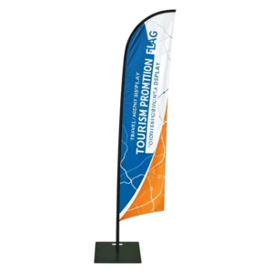 Vehicle Rental Advertising Blade Banner with Pole and Water Base