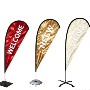 Vertical Beach Banner Flag for Pavement