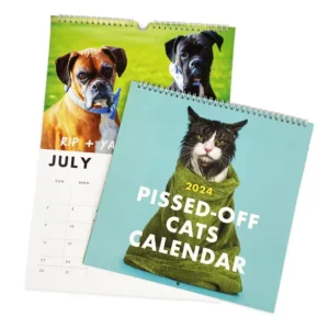 Vertical Wall Calendar 3-Month Display Folded One Month Thick Paper