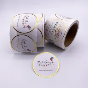 Vintage Copper Foil-Stamped Waterproof Transparent Adhesive Labels for Gourmet Jam and Honey Glass Jars