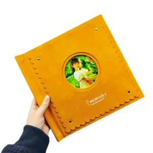 Vintage DIY Leather PP/PU Hardcover Picture Album with Metal Rivets, Waterproof Acid-Free Pages for Wedding