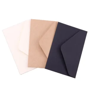 Vintage Mini Kraft Window Envelopes for Cards, Scrapbooking, Invitations and Gifts