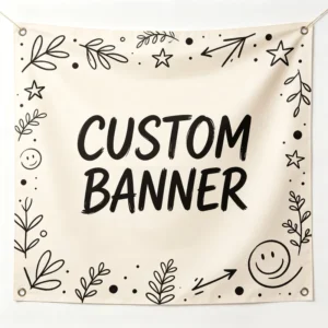 Vinyl Banner, Satin Finish Heavy Vinyl, Data Center Warning Sign