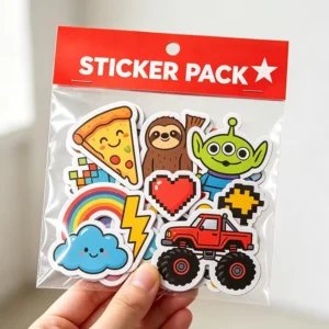 Vinyl Cartoon Decorative Stickers, Die-Cut, Multiple Designs, Self-Adhesive Pack for OPP Bags