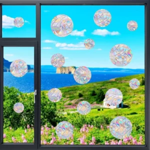 Vinyl Rainbow Window Stickers Glass Patch PVC Sun Catcher Stickers Mirror DIY Decal Car Window Sun Catcher Sticker