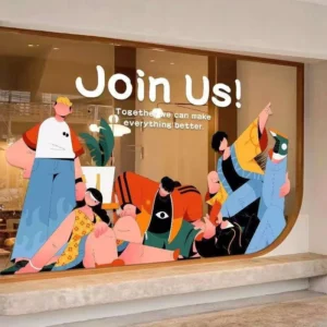 Vinyl Window Decorative Electrostatic Sticker with UV Printing Waterproof Eco Friendly