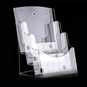 Wall-Mounted Thick 1/2/3/4/5-Tier A4/A5/A6 Acrylic Holder for Books, Leaflets, Brochures, Magazines, and Flyers