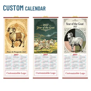 Wall Scroll Chinese Goat Year Calendar Custom Loog Supplier