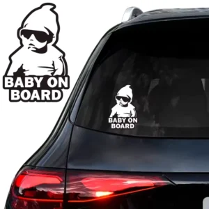 Warning Baby on Board PVC Vinyl Vehicle and Motorcycle Decal