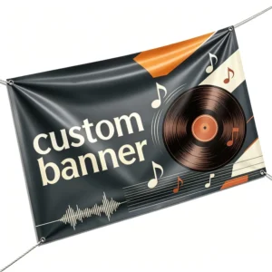 Water-Resistant Outdoor Advertising Banner for Shopping Street
