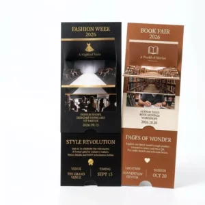Waterfall Brochure Card for Product Launches with Interactive Flip-Up Tab Mechanism Design
