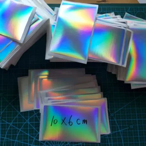 Waterproof Adhesive Eggshell Vinyl Logo Stickers Scratch-Off Blank Packaging Labels
