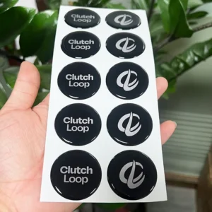 Waterproof Adhesive Resin Round Raised Die-Cut Logo Printed Vinyl Label Sticker 3D Custom Epoxy Domed Sticker