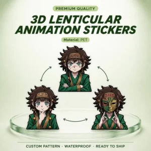 Waterproof Changing Flip Cartoon Stickers 3D Lenticular Anime Car Stickers and Decals