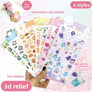 Waterproof Colorful Decorative Custom Stickers Vinyl PVC Cute Mini 3D Sticker