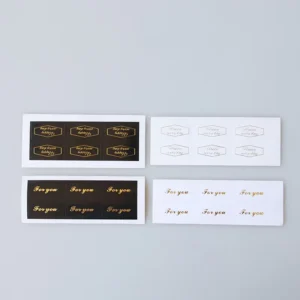 Waterproof Copper Adhesive Stickers UV-Coated Rectangular Baking Sealing Labels
