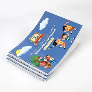 Waterproof Custom Handwriting Practice Booklet for Preschool Coil-Bound Spiral Notebook