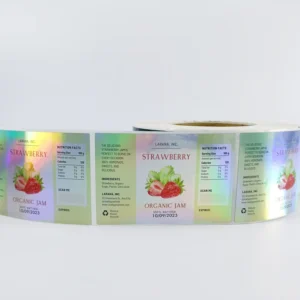 Waterproof Custom Printed Clear Vinyl Private Food Label Stickers for Glass and Plastic Jars, Freezer-Grade Sausage Labels