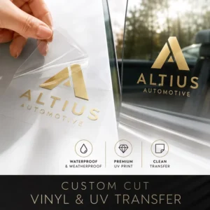 Waterproof Custom Shape Static Cling Car Sticker Reusable Glue Free Electrostatic Glass Decal