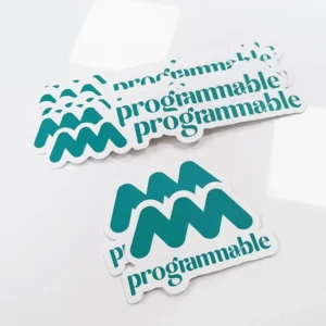 Waterproof Die-Cut Vinyl Letter Stickers, Round Shape, Custom Printed