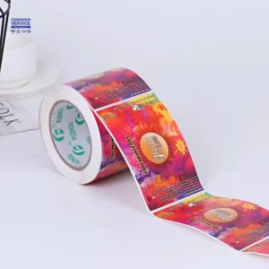 Waterproof Die-Cut Vinyl Self-Adhesive Logo Labels for Green Packaging