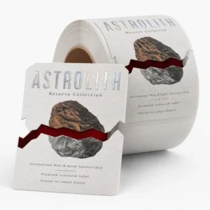 Waterproof Durable Eco Friendly Custom Wine Perfume Textured Premium Specialty Paper Label Scratch Off Embossed Holographic Foil