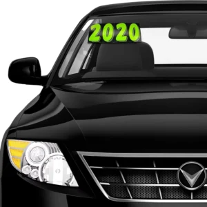 Waterproof Durable Vinyl Decals Large Custom Yellow Green Number Stickers for Car Windshields Dealer Supplies