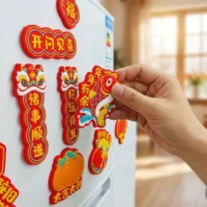 Waterproof Embossed PVC Fridge Magnets Personalized Logo Rubber Refrigerator Stickers