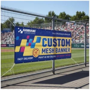Waterproof Full-Color Vinyl Mesh Outdoor Banner, Digital Printed