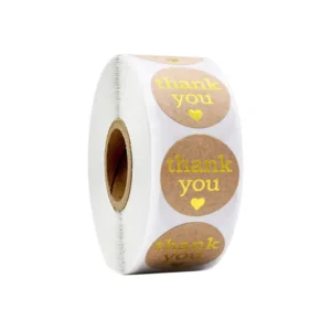 Waterproof Gilded Kraft Paper Adhesive Sticker Labels