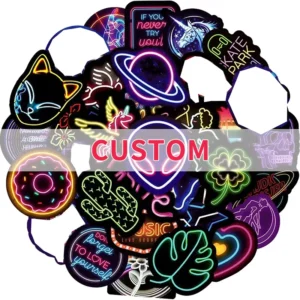 Waterproof Glow-in-the-Dark Cartoon Vinyl Stickers for Kids’ Toys