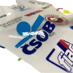 Waterproof Gold Embossed UV Sticker for Promotions and Window Decor