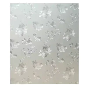 Waterproof Half Transparent Self Adhesive Static Cling Frosted Etched Stained Privacy Window Glass Covering Film