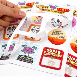 Waterproof Holographic Removable Custom Logo Self-Adhesive Kiss-Cut Vinyl Sticker Sheet