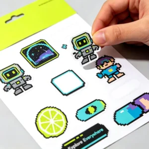 Waterproof Holographic Sticker Sheet Custom Print Vinyl Clear Kiss-Cut Sticker Sheets