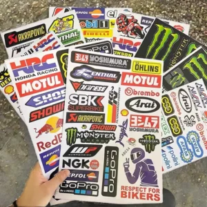 Waterproof Kids Motorcycle Graffiti Stickers Classic Cool Helmet Decals PVC Reusable Tank Side Stripes Fun Car Toy Decor Digital